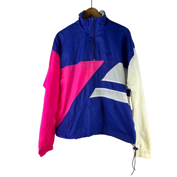 VTG 90's Nike Windbreaker Jacket Color block Pullover 1/4 Zip, Women's Large - Picture 1 of 11